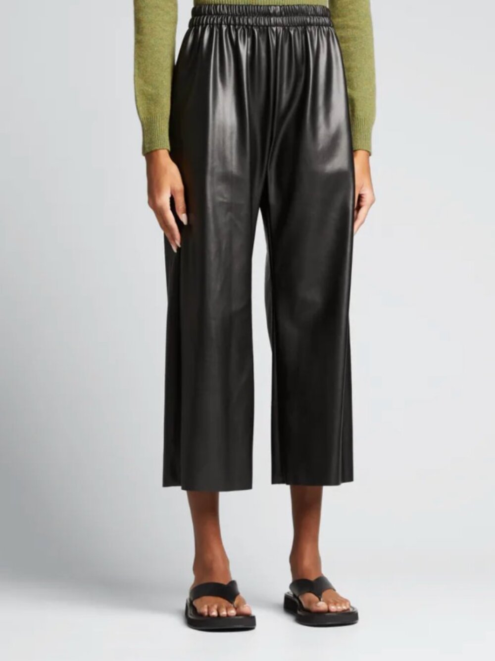 Deveaux New York Oscilla Faux Leather Cropped Pants NWT XL (minor stain)